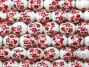 Porcelain Red Cherry Blossom Flower Decal Beads